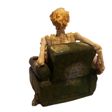 The Couch Potato, To much effort to Eat! Skeleton Figurine