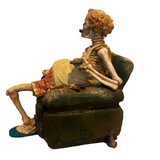 The Couch Potato, To much effort to Eat! Skeleton Figurine