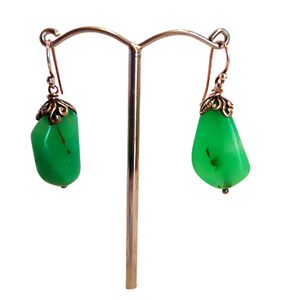 Chrysoprase and Sterling Sliver Earrings