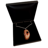 Red Agate Rough Cut Gemstone and .925 Sterling Sliver Necklace