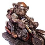 Speed Bacon Steampunk Pig Motorcyclist Veronese Studio Collection