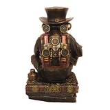 Steampunk Cold Cast Bronze Chimpanzee Monkey Professor With Jet Pack