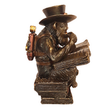 Steampunk Cold Cast Bronze Chimpanzee Monkey Professor With Jet Pack