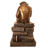 The Thinker Ape Scholar Cold Cast Bronze Keepsake Box