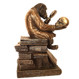 The Thinker Ape Scholar Cold Cast Bronze Keepsake Box